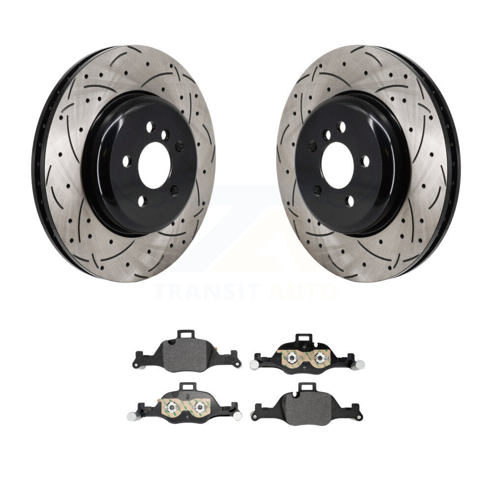 Kit de plaquettes de frein semi-métalliques pour rotors de frein à fente avant, pour BMW X5 X6 530i xDrive i