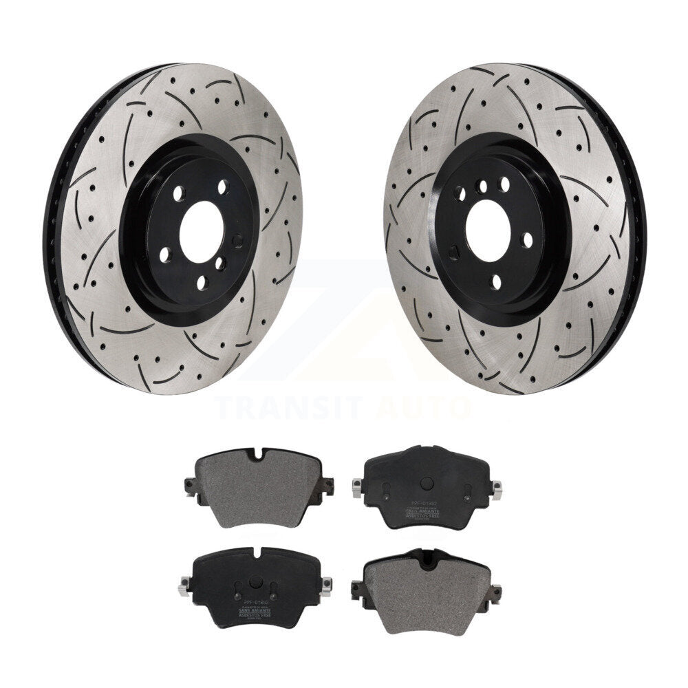 Kit de plaquettes semi-métalliques de rotors de frein à disque de fente de forage avant pour BMW 228i Gran Coupé
