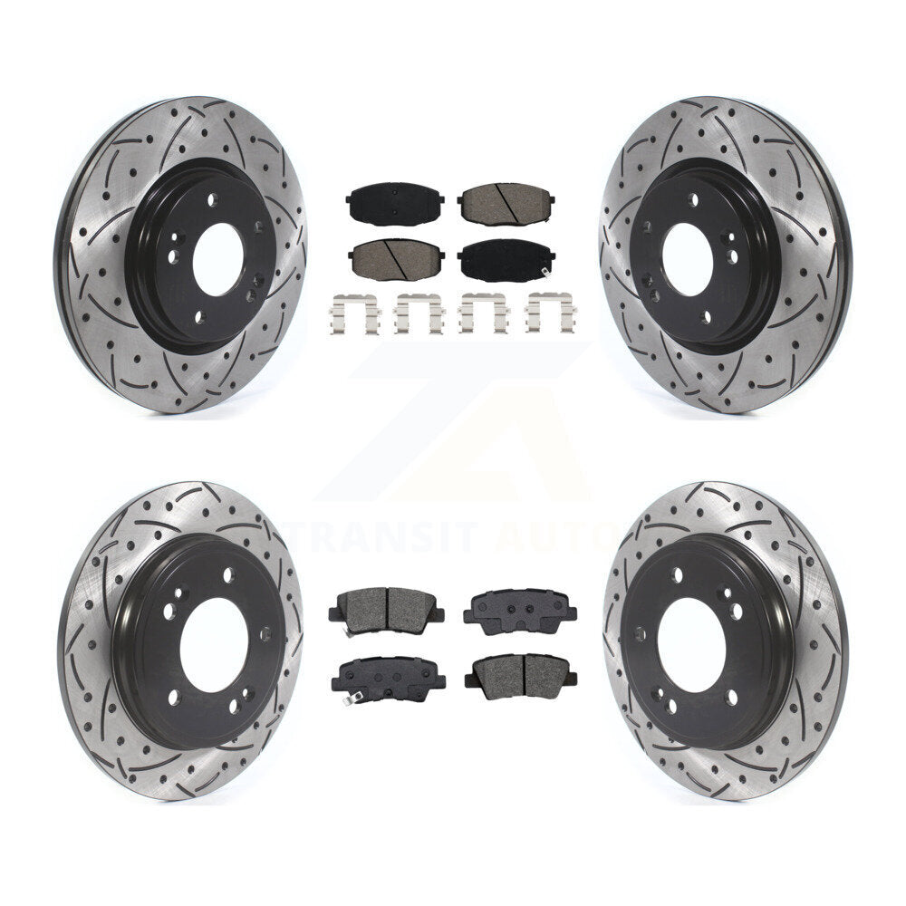 Kit de plaquettes de frein semi-métalliques pour rotors de frein avant et arrière, pour Kia Forte 2020 1.6