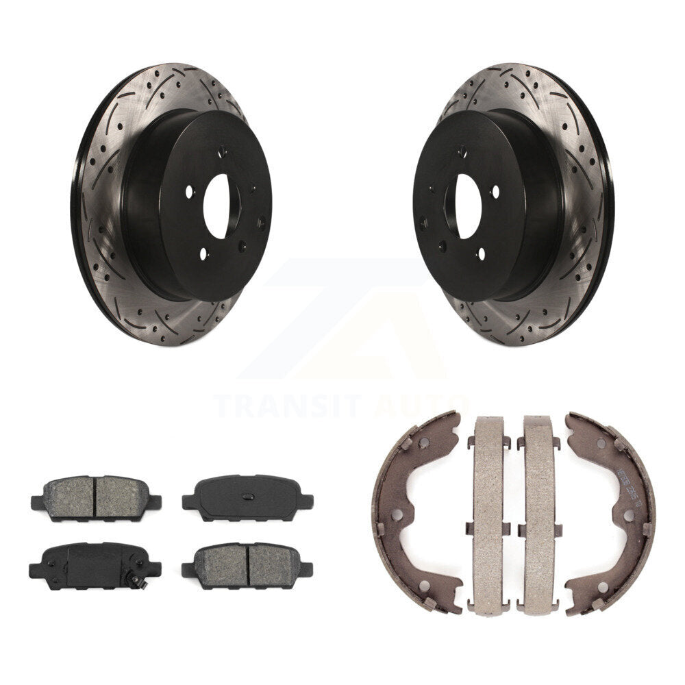 Kit de chaussures de stationnement à disques arrière percés et à fentes, plaquettes semi-métalliques, pour FX3