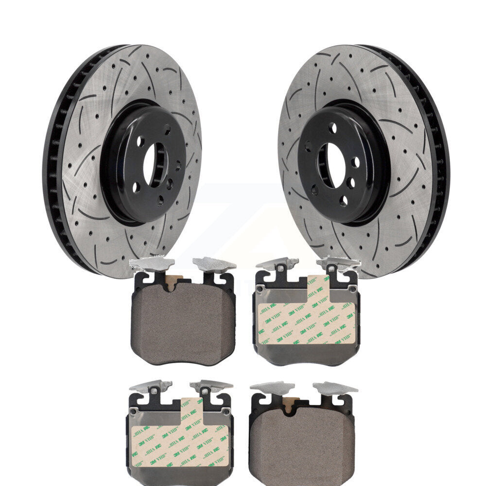 Kit de plaquettes en céramique pour rotors de frein à disque, fente de perçage pour manteau avant, pour BMW 540i xDriv 2019