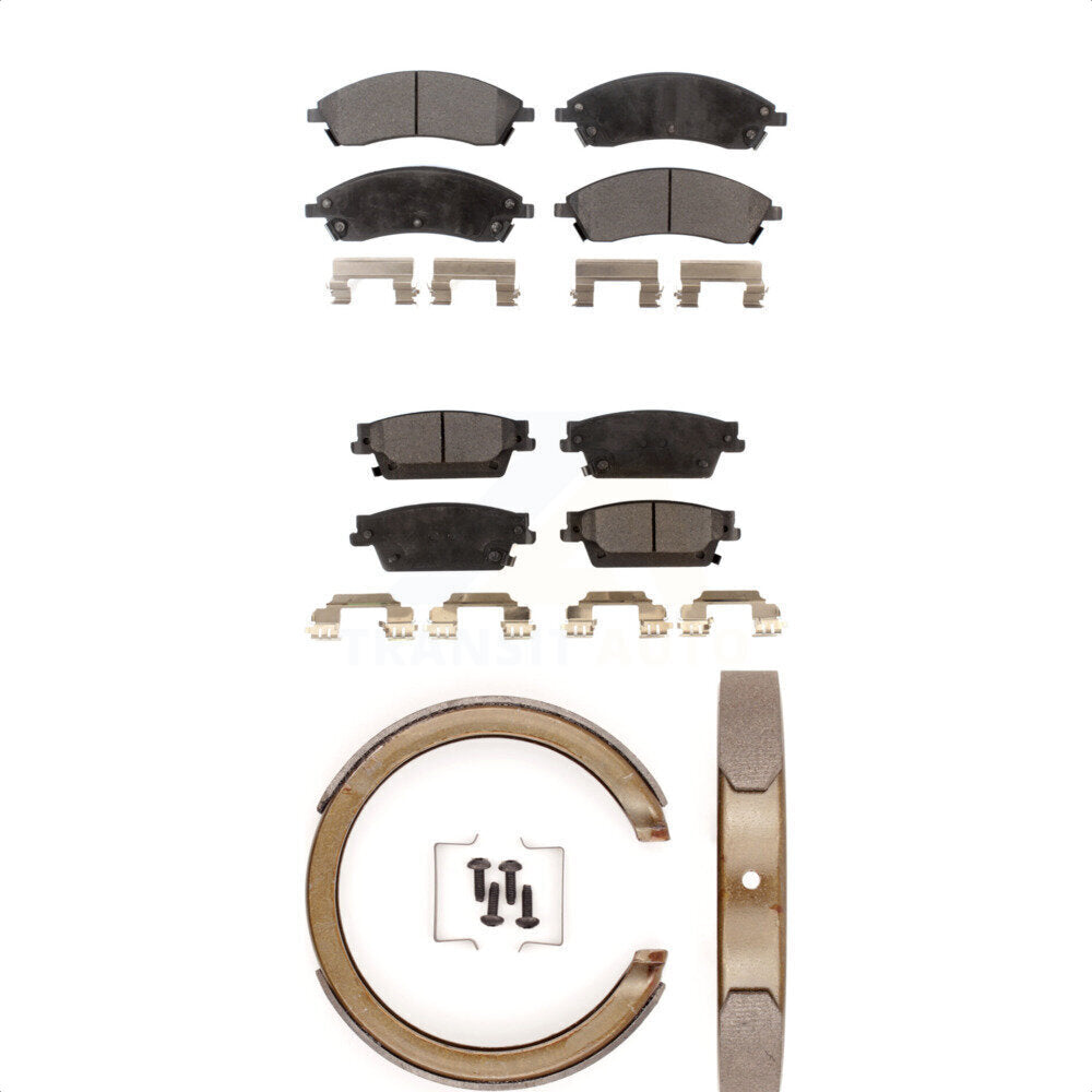 Kit de plaquettes de frein et chaussures de stationnement semi-métalliques avant et arrière, pour Cadillac STS