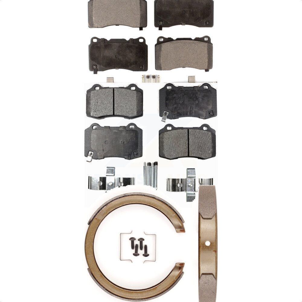 Kit de plaquettes de frein et chaussures de stationnement semi-métalliques avant et arrière, pour Cadillac STS