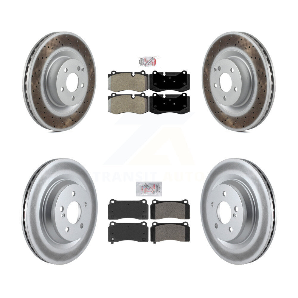 Kit de rotors de frein à revêtement semi-métallique avant et arrière, pour Mercedes-Benz CL55 11-14