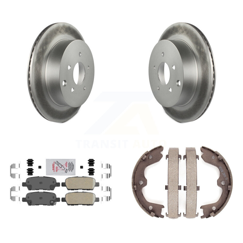 Kit de plaquettes en céramique et de chaussures de stationnement, Rotors recouverts de disques arrière, pour INFINITI FX35 FX45