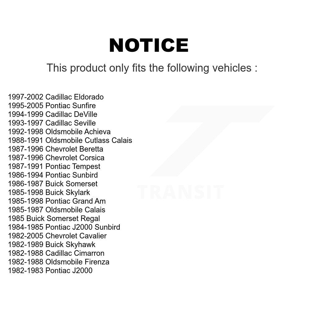 Tuyau hydraulique de frein arrière, pour Chevrolet Cavalier Pontiac Sunfire Cadillac Grand