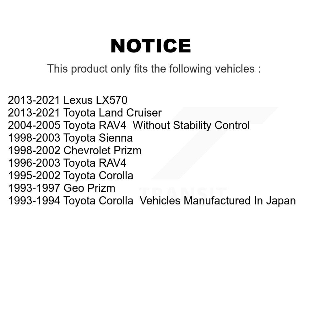 Tuyau hydraulique de frein arrière, pour Toyota Corolla RAV4 Sienna Lexus LX570 Land Prizm