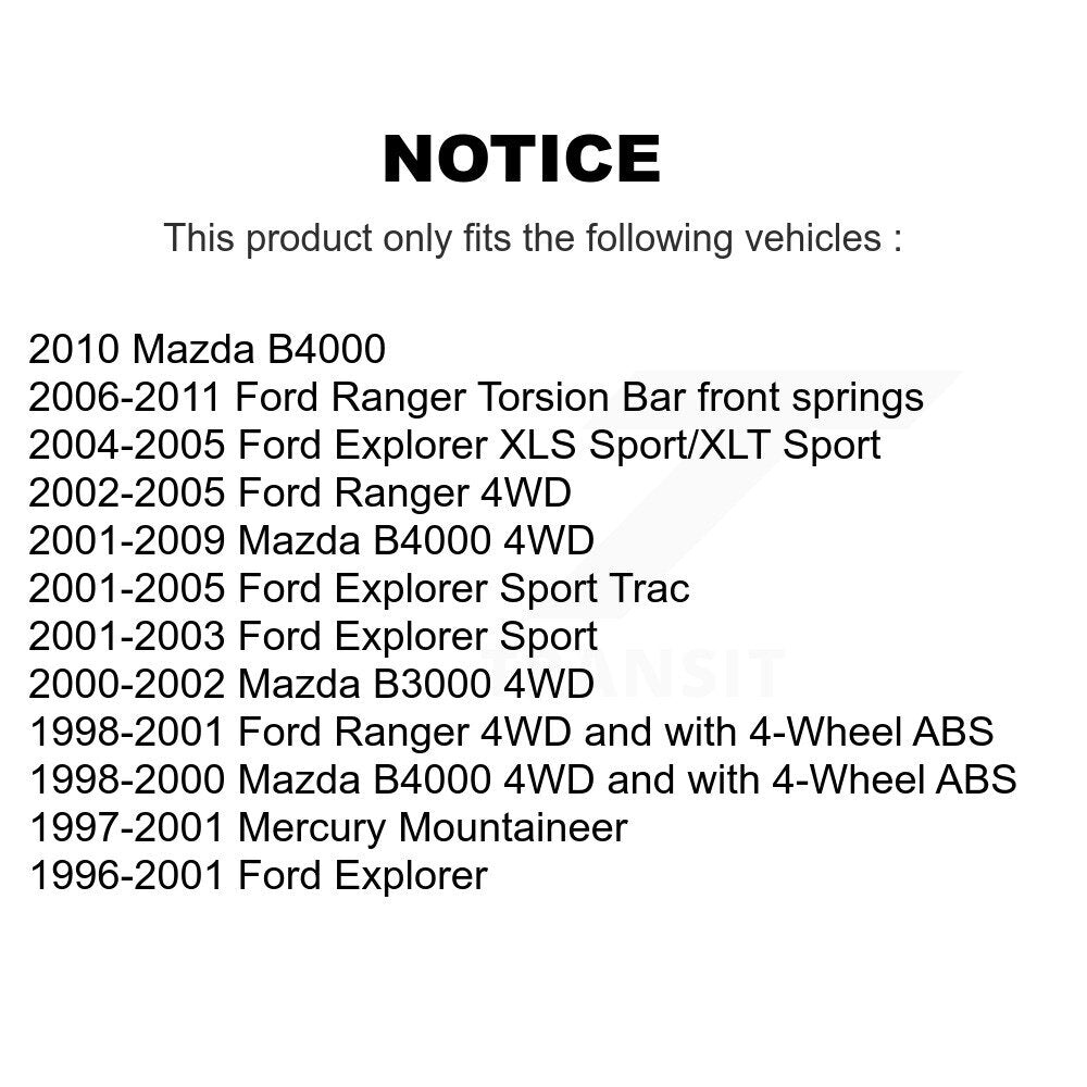 Tuyau hydraulique de frein avant gauche pour Ford Ranger Mazda B4000 Explorer Sport Trac