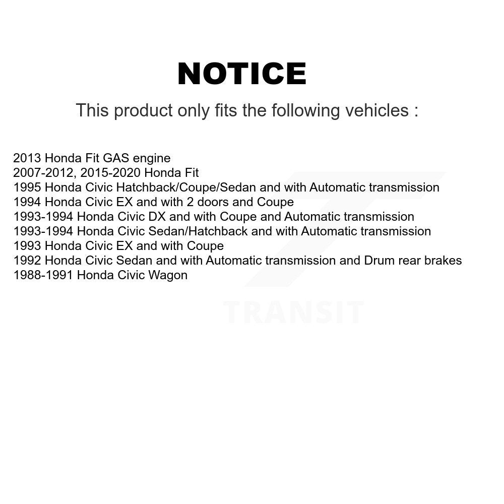 Kit de matériel de frein à tambour arrière pour Honda Fit Civic 13-H17307