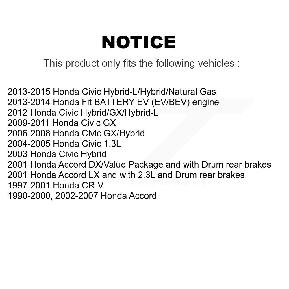 Kit de matériel de frein à tambour arrière pour Honda Civic Accord Fit CR-V 13-H17321