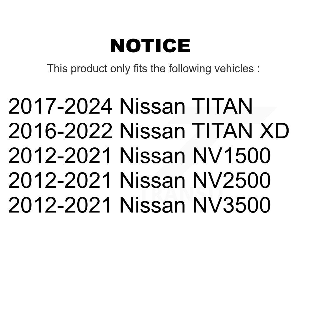Kit de matériel de frein de stationnement arrière, pour Nissan TITAN NV2500 XD NV3500 NV1500