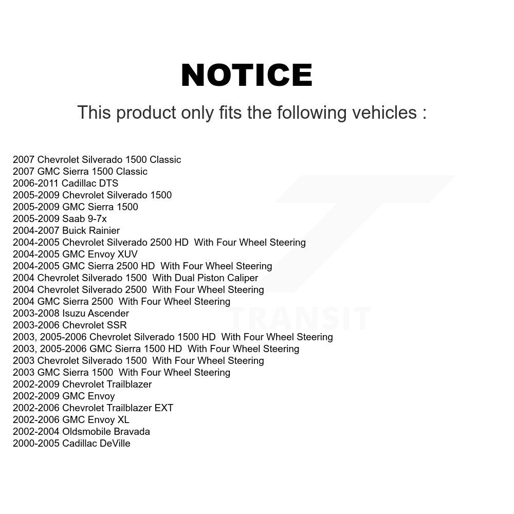 Kit de matériel de frein de stationnement arrière, pour Chevrolet GMC Silverado 1500 Sierra 2500 HD