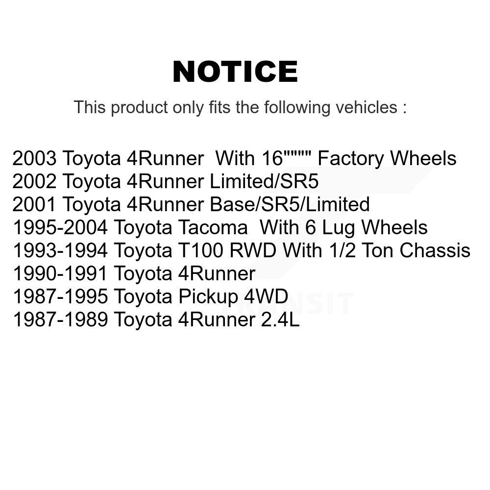 Cylindre de roue de frein à tambour arrière, pour Toyota Tacoma Pickup 4Runner T100 14-WC37841