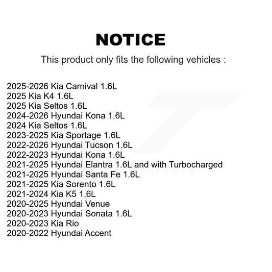 Filtre à huile moteur pour Hyundai Kia Tucson Elantra Kona Venue Santa Fe Sportage K