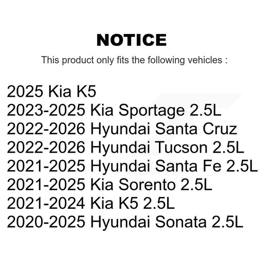 Filtre à huile moteur pour Hyundai Tucson Kia Santa Fe Sportage Sorento Sonata Cruz