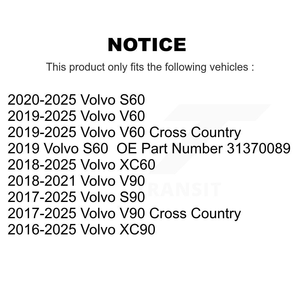 Filtre à air pour Volvo XC60 XC90 S60 V60 Cross Country V90 S90 57-WA10360