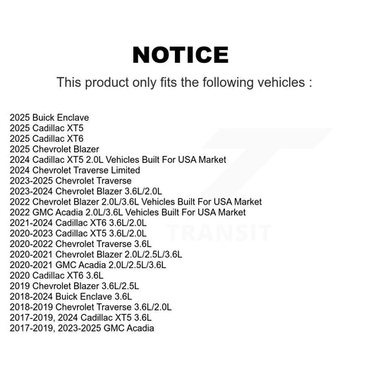 Filtre à Air pour Chevrolet Cadillac XT5 Traverse GMC Acadia Blazer Buick autoclave