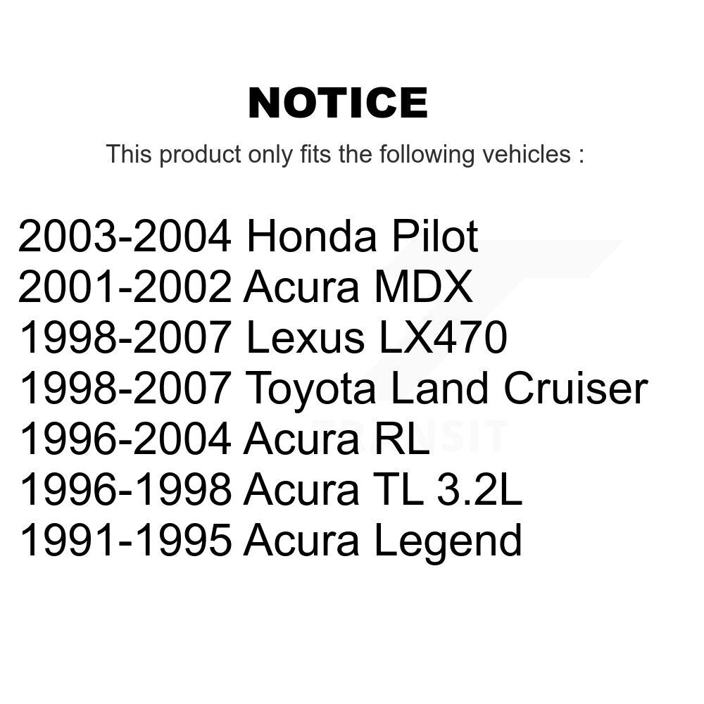 Roulement de roue pour Honda Pilot Acura MDX Lexus LX470 RL Toyota Land Cruiser TL