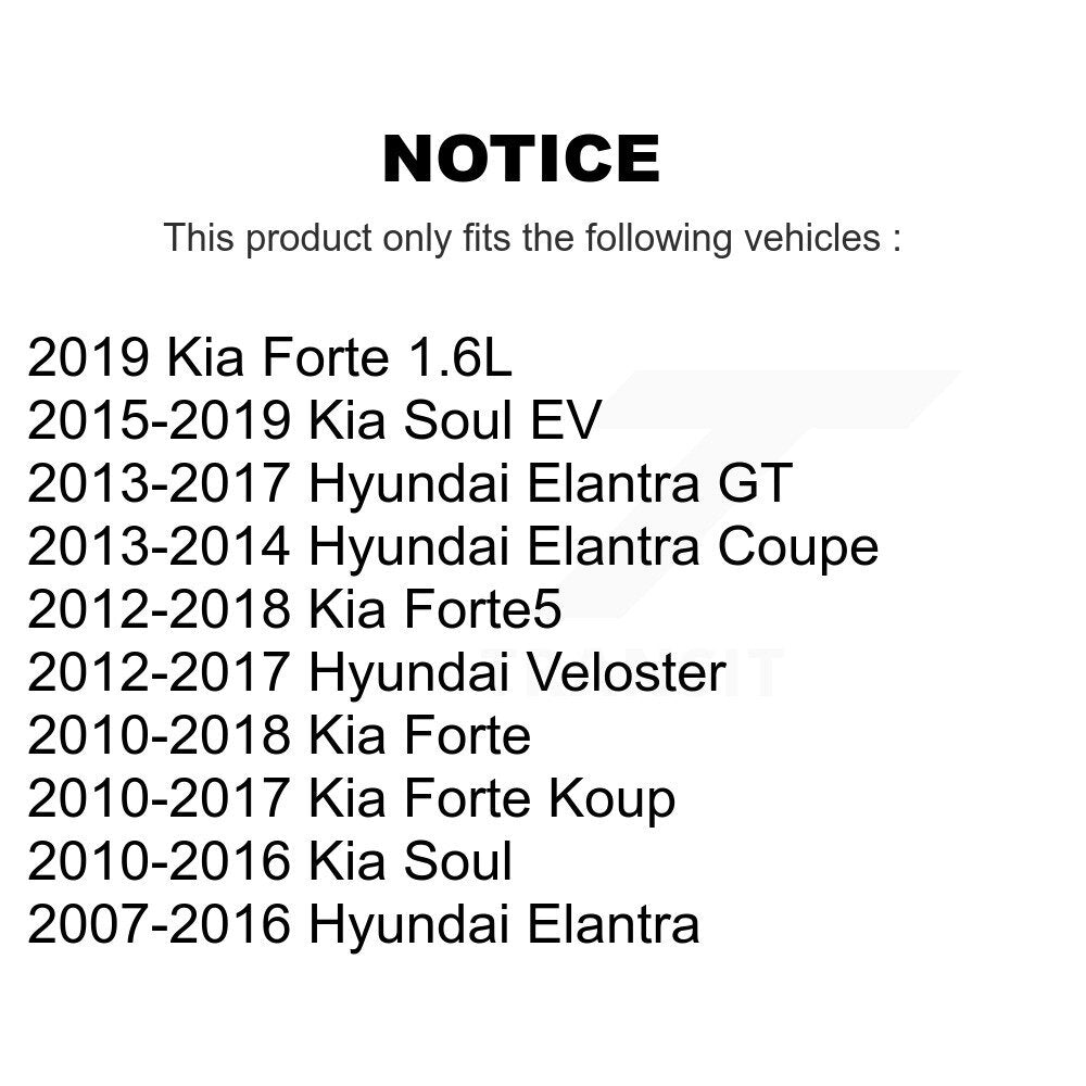 Roulement de roue avant pour Hyundai Elantra Kia Forte Soul GT Veloster Forte5 Koup
