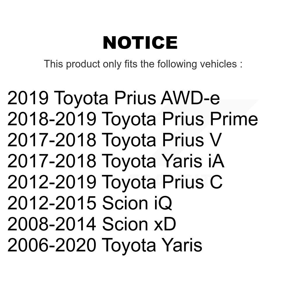 Roulement de roue avant pour Toyota Yaris Prius C Prime V Scion xD iQ awd-e iA