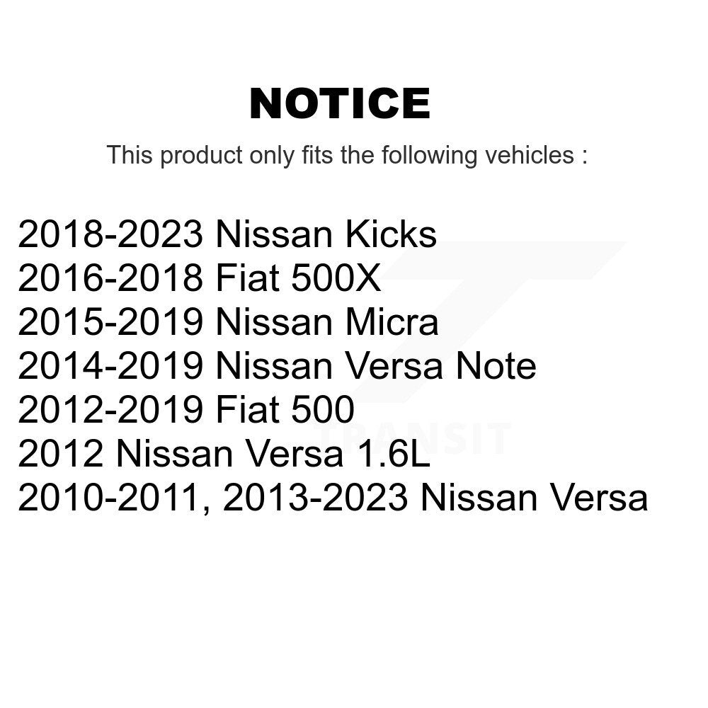 Roulement de roue avant pour Nissan kick Micra Versa Note Fiat 500 500X 70-510112