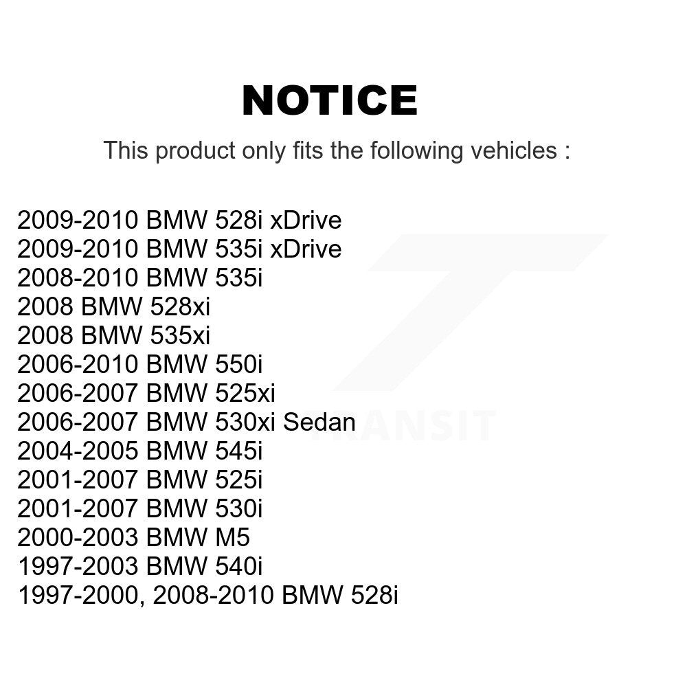 Ensemble de roulement de roue arrière, pour BMW 530i 528i 540i 525i 530xi xDrive 535i 535xi