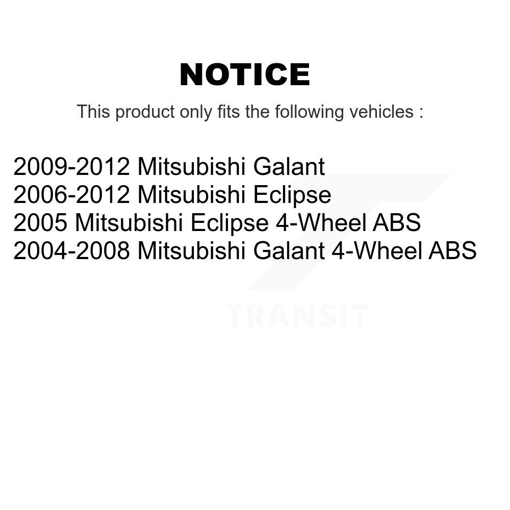 Ensemble de moyeu de roulement de roue arrière pour Mitsubishi Eclipse Galant 70-512274