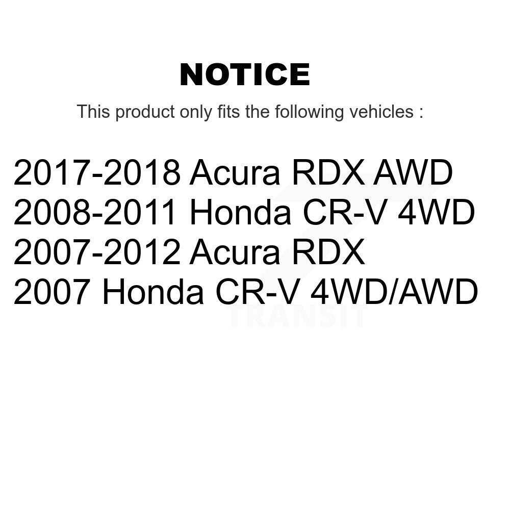 Ensemble de moyeu de roulement de roue arrière pour Honda CR-V Acura RDX 70-512345
