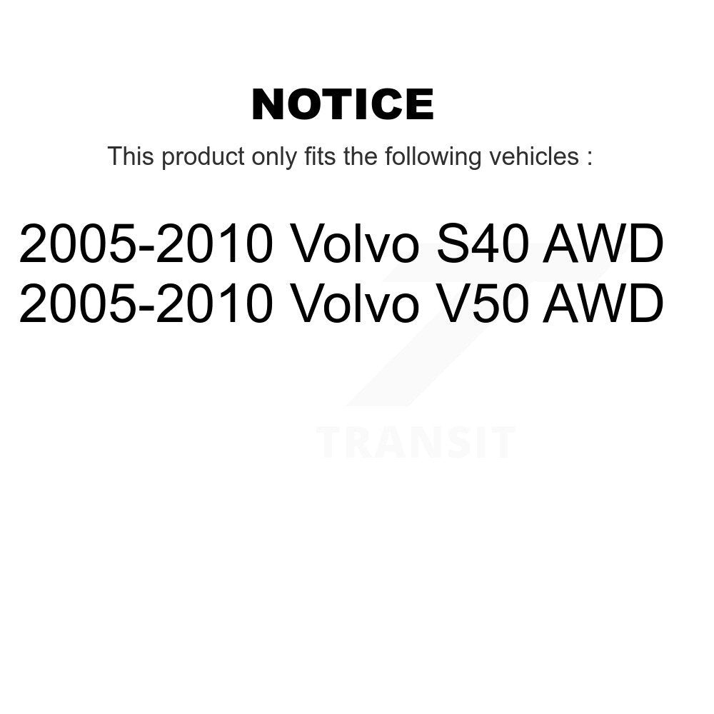 Ensemble de moyeu de roulement de roue arrière pour Volvo S40 V50 AWD 2005-2010 70-512412