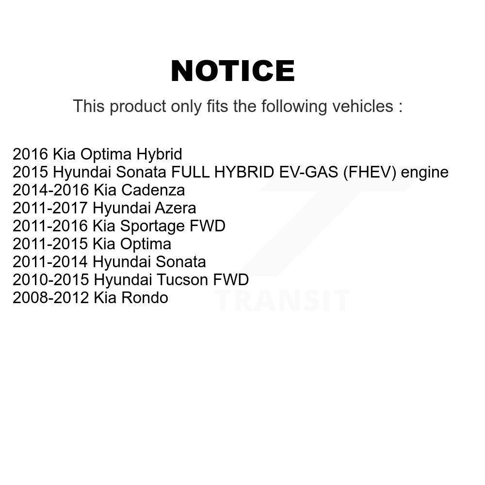 Ensemble de moyeu de roulement de roue arrière, pour Hyundai Kia Tucson Sonata Optima Sportage