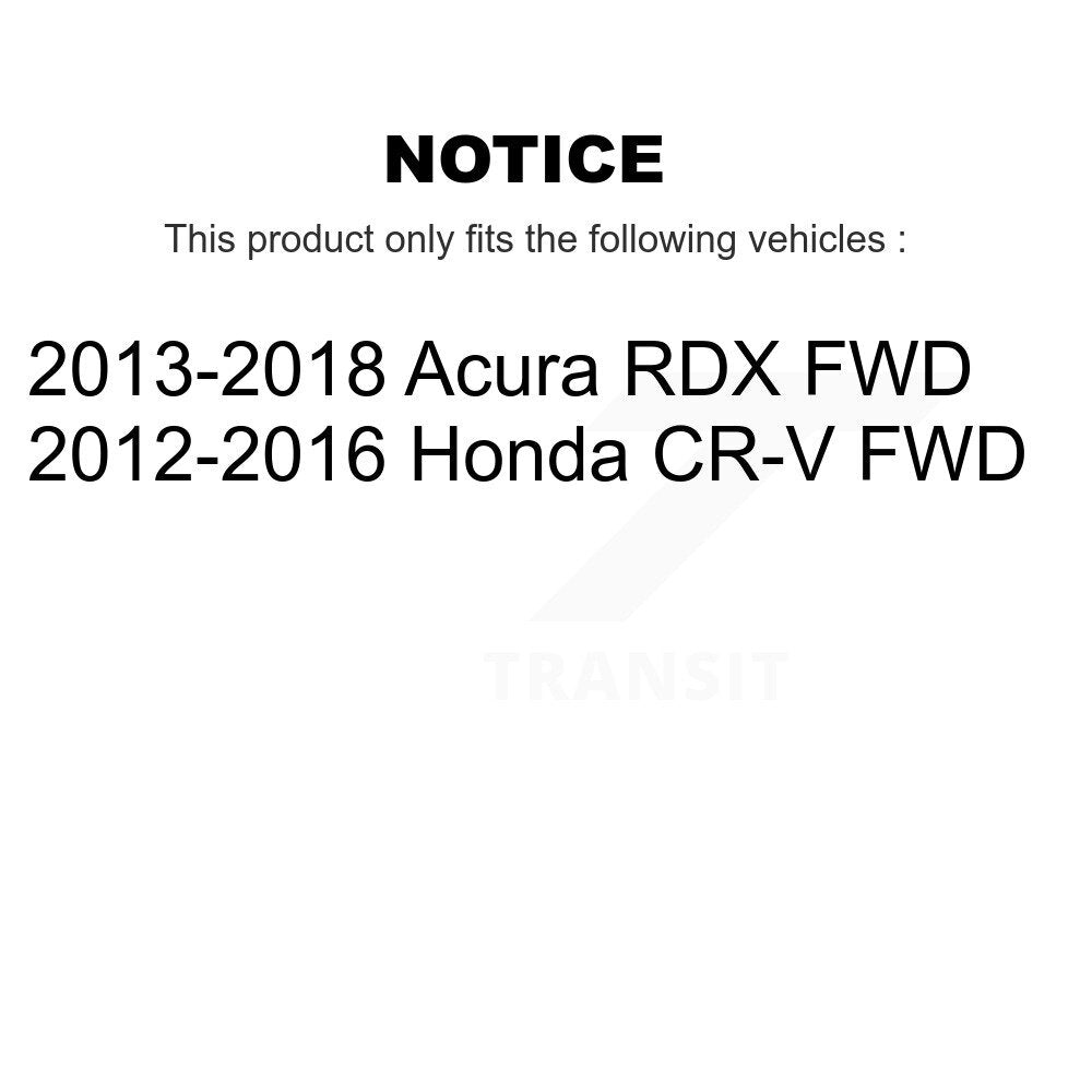 Ensemble de moyeu de roulement de roue arrière pour Honda CR-V Acura RDX FWD 70-512448
