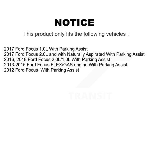 Ensemble de moyeu de roulement de roue arrière pour Ford Focus avec aide au stationnement 70-512465