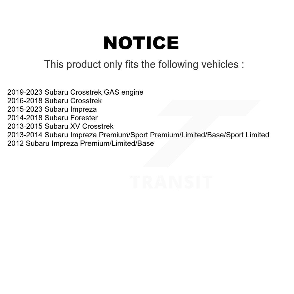 Ensemble de moyeu de roulement de roue arrière, pour Subaru Crosstrek Impreza Forester XV