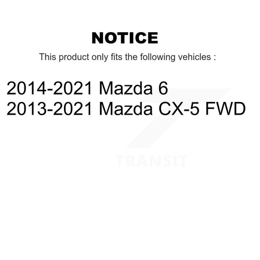 Ensemble de moyeu de roulement de roue arrière pour Mazda CX-5 6 70-512519