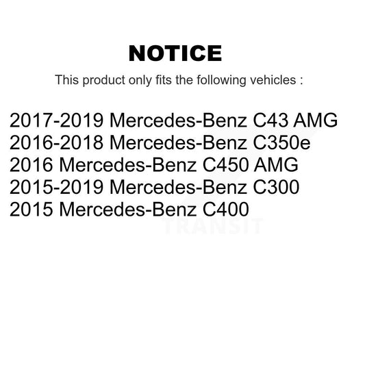 Ensemble de roulement de roue arrière pour Mercedes-Benz C300 C43 AMG C400 C450 C350e