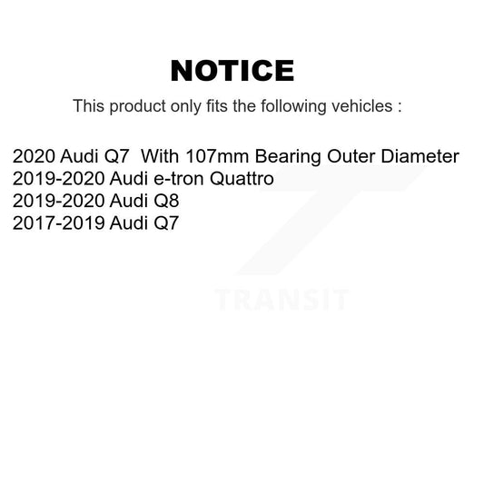 Ensemble de roulement de roue arrière pour Audi Q7 Q8 e-tron Quattro 70-512652