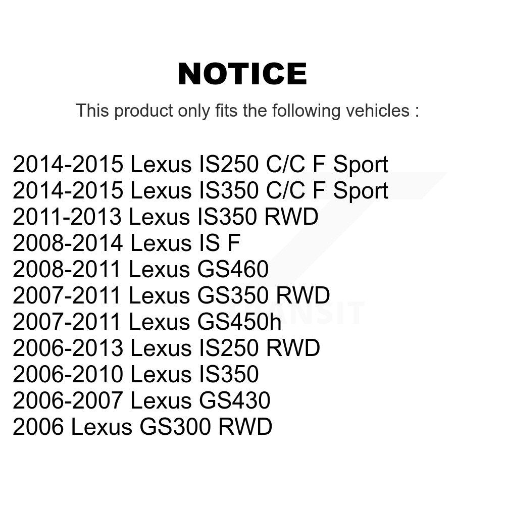 Ensemble de moyeu de roulement de roue avant droit, pour Lexus IS250 IS350 GS350 GS300 IS F