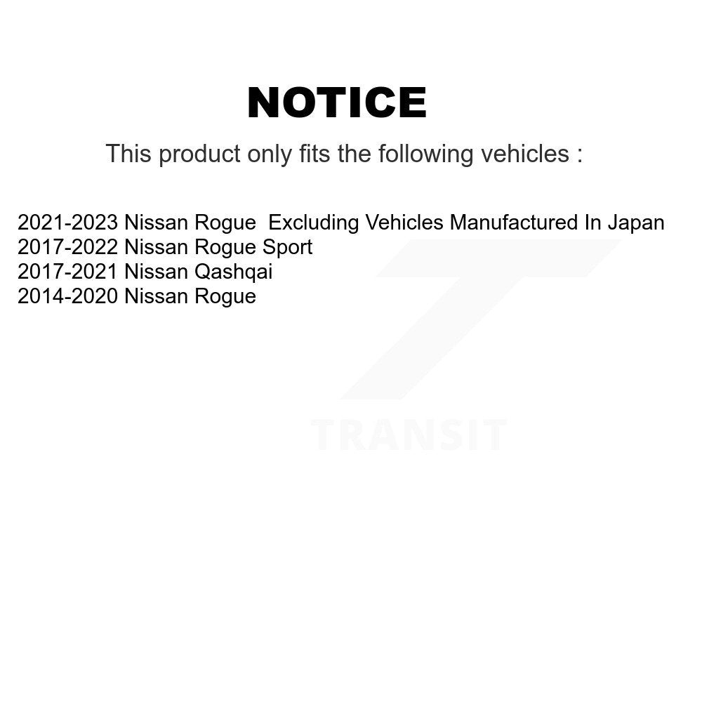 Ensemble de moyeu de roulement de roue avant pour Nissan Rogue Sport Qashqai 70-513357
