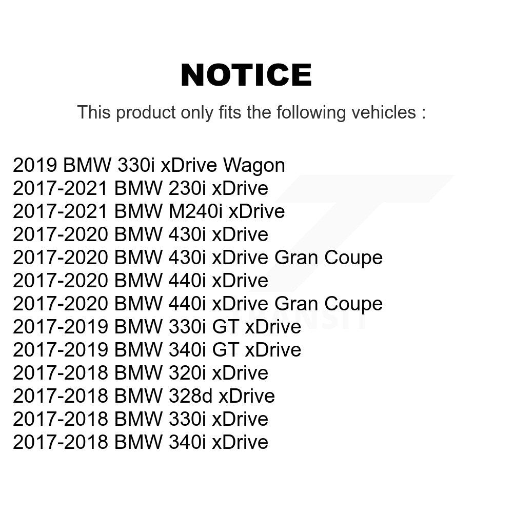 Ensemble de moyeu de roulement de roue avant, pour BMW 330i xDrive 230i 430i Gran Coupé 340i