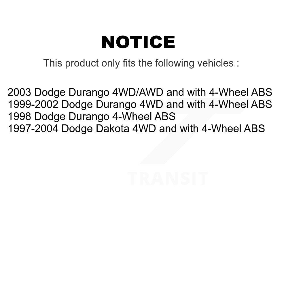 Ensemble de moyeu de roulement de roue avant droit pour Dodge Dakota Durango 70-515009