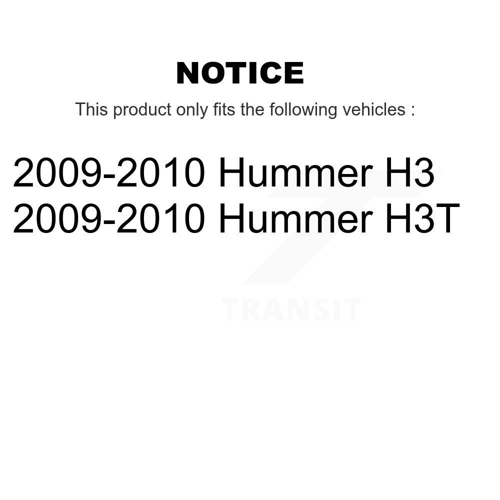 Ensemble de moyeu de roulement de roue avant pour Hummer H3T H3 2009 – 2010 70-515128