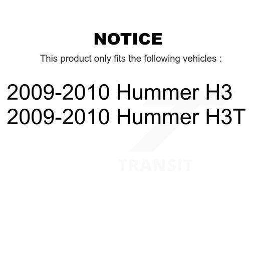 Ensemble de moyeu de roulement de roue avant pour Hummer H3T H3 2009 – 2010 70-515128