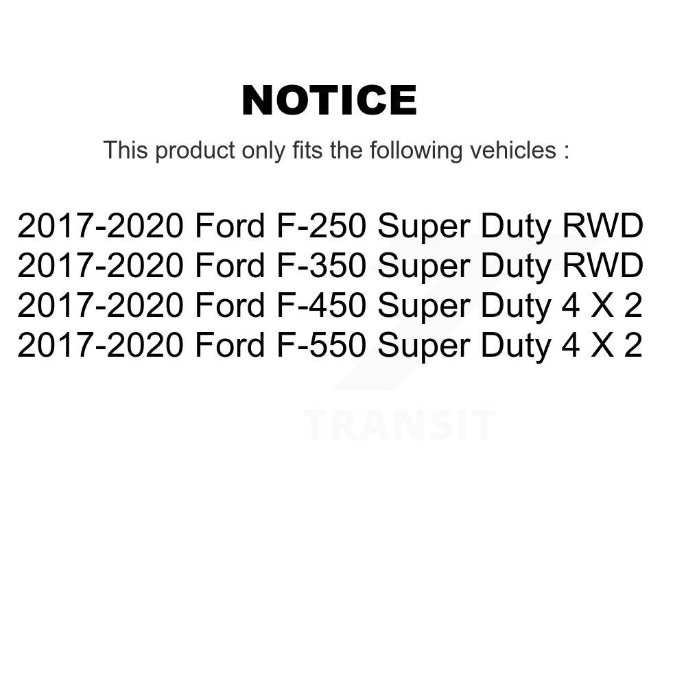 Ensemble de moyeu de roulement de roue avant, pour Ford F-350 Super Duty F-250 F-450 F-550