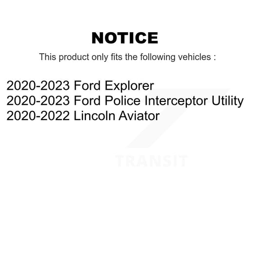 Ensemble de moyeu de roulement de roue arrière pour utilitaire d'intercepteur de police Ford Explorer