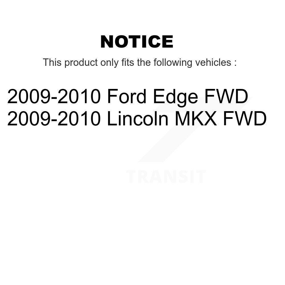 Ensemble de moyeu de roulement de roue arrière pour Ford Edge Lincoln MKX FWD 2009 – 2010
