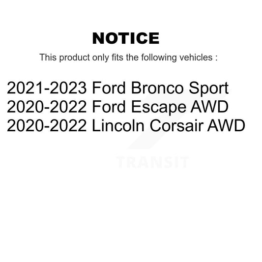 Ensemble de moyeu de roulement de roue arrière, pour Ford Escape Bronco Sport Lincoln Corsair