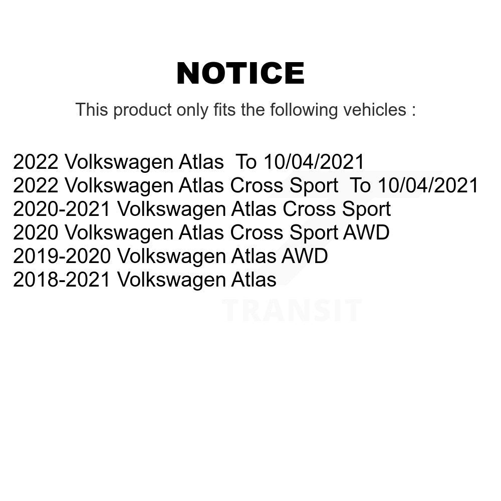 Ensemble de moyeu de roulement de roue pour Volkswagen Atlas Cross Sport 70-KH7500