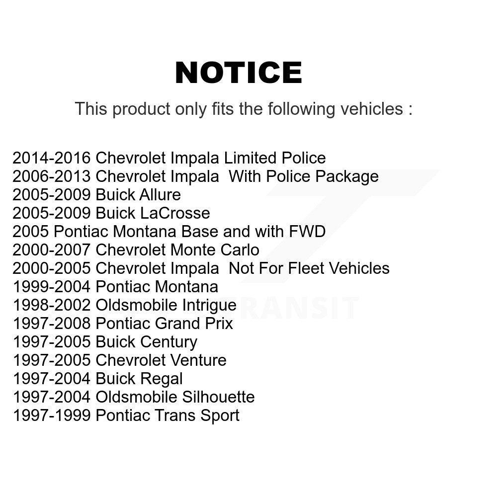 Ensemble de rotule de bras de commande de Suspension inférieure avant gauche pour Chevrolet Impal