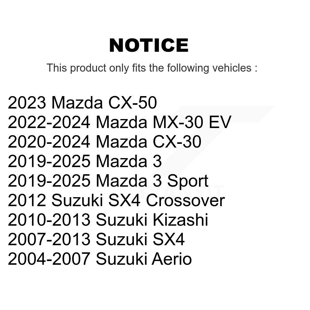 Kit de liaison de barre stabilisatrice de Suspension avant, pour Mazda 3 CX-30 Suzuki SX4 CX-50 EV