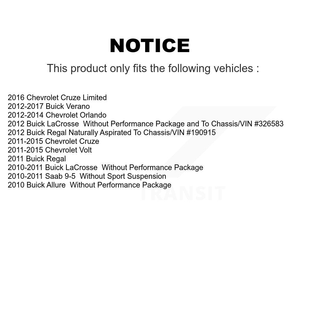 Kit de lien de barre stabilisatrice de Suspension avant pour Chevrolet Cruze Buick Verano Volt